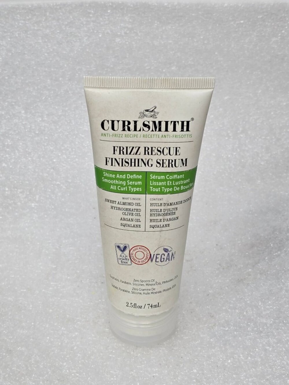 Curlsmith Frizz Rescue Finishing Serum 2.5 fl oz For All Curl Types Vegan